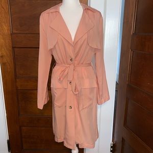 Lovers + Friends Pink Trench Jacket